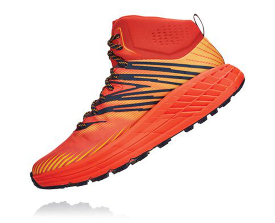 Trail Shoes Mens - Hoka One One Speedgoat Mid GORE-TEX 2 - Red - NBGPVSK-17